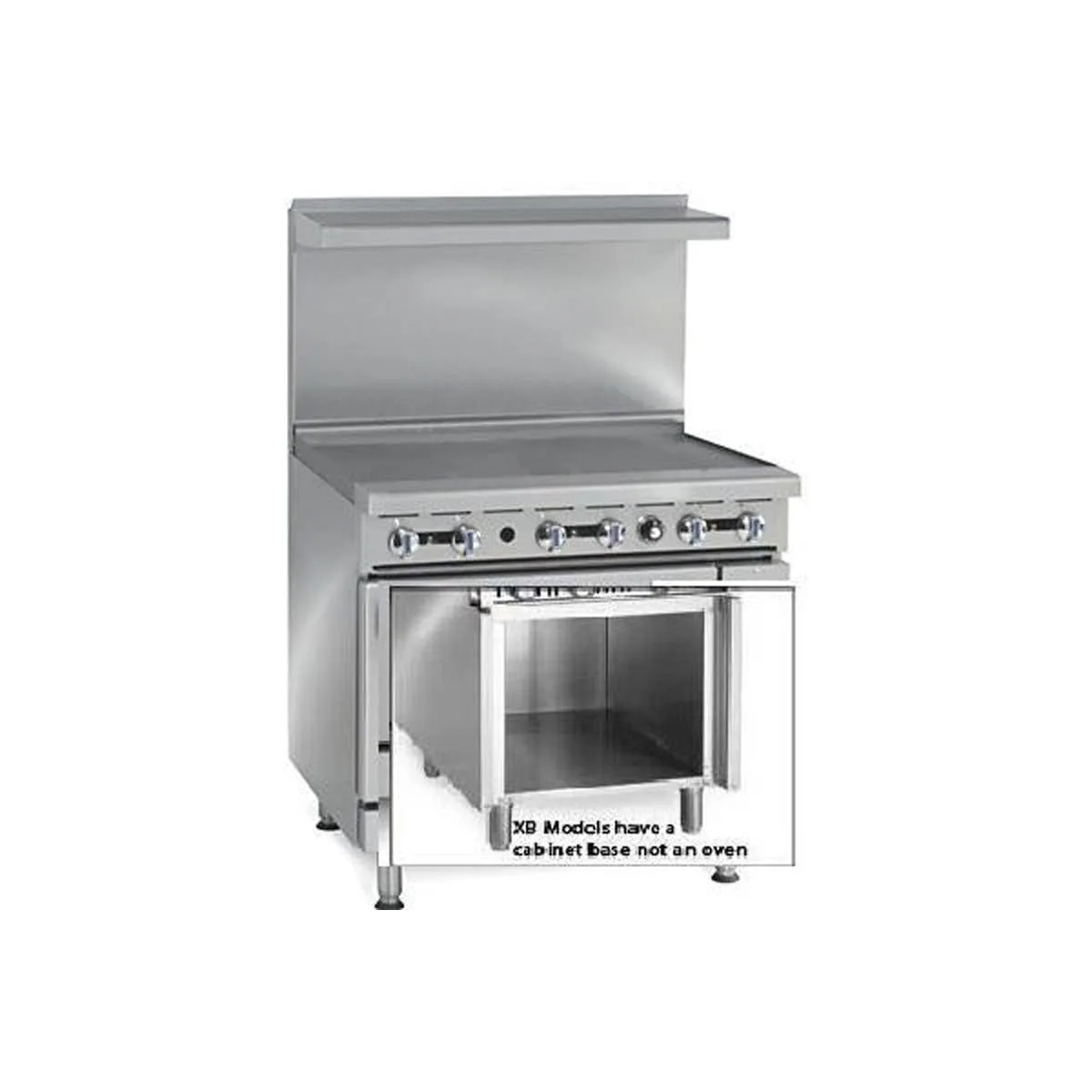 Imperial IR-G36-XB 36" Gas Restaurant Range w/ 36" Full Griddle, (1) Cabinet Base, 60.000 BTU