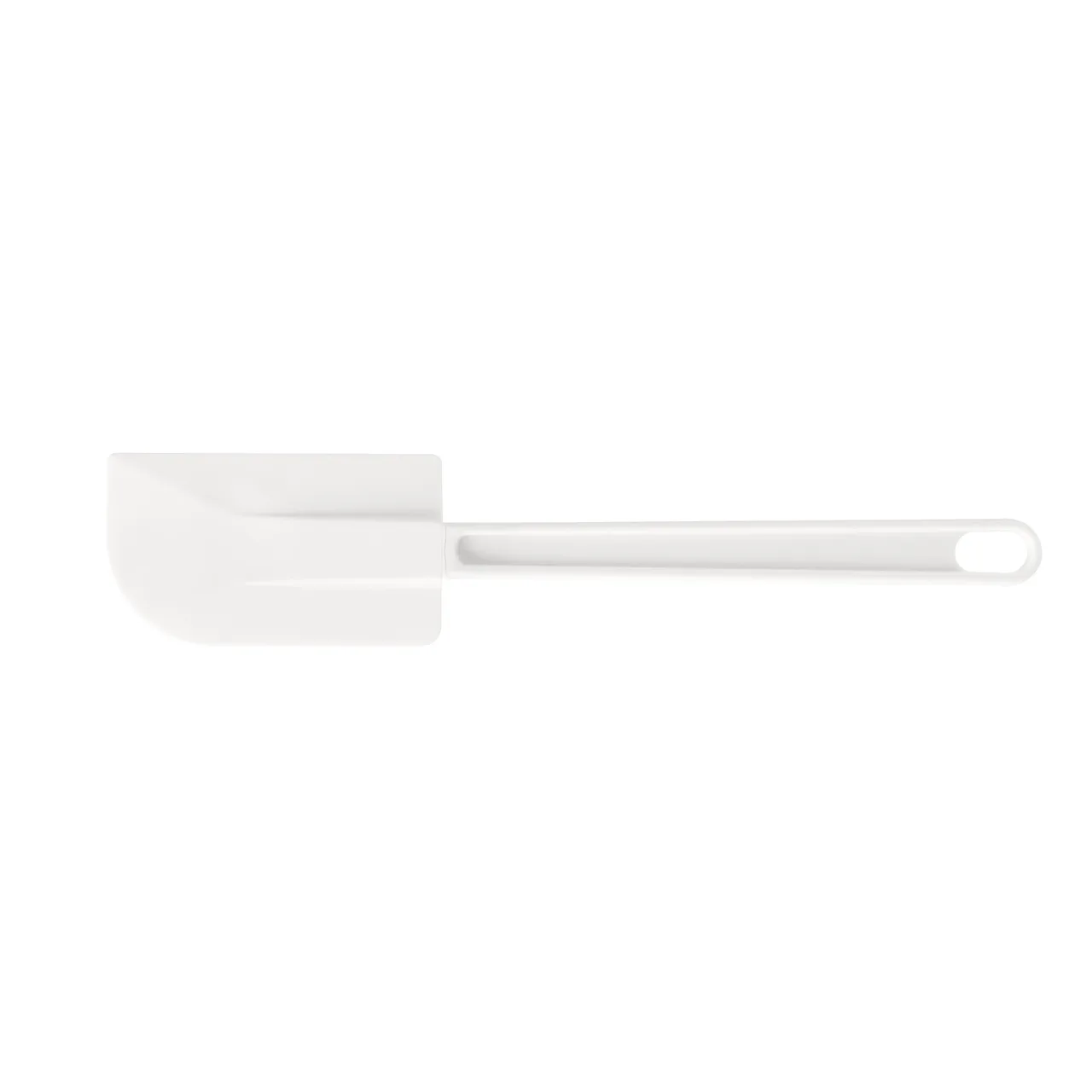 CAC China KUSF-R-10 Commercial Spatula, 10" Flat Blade, Rubber, White Handle And Blade, BPA Free