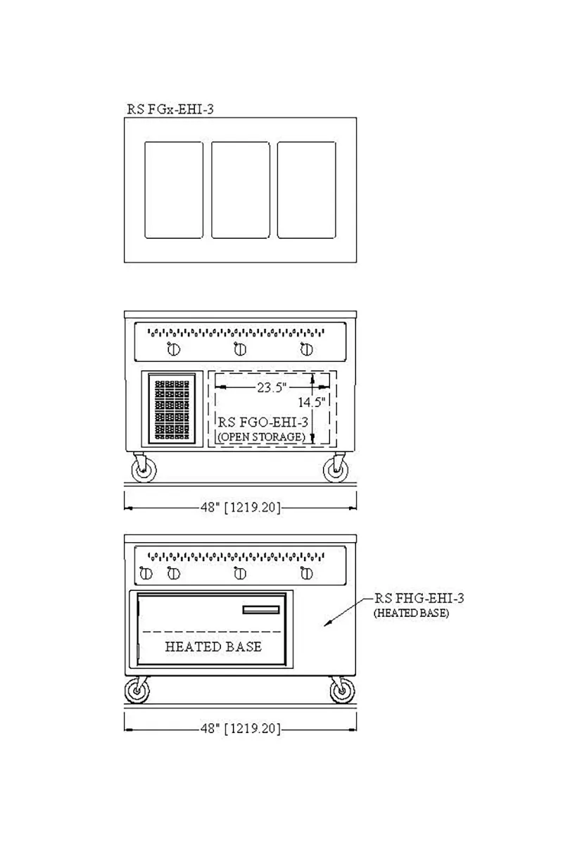 Randell RS FGH-EHI-3 48" Hot Food Table