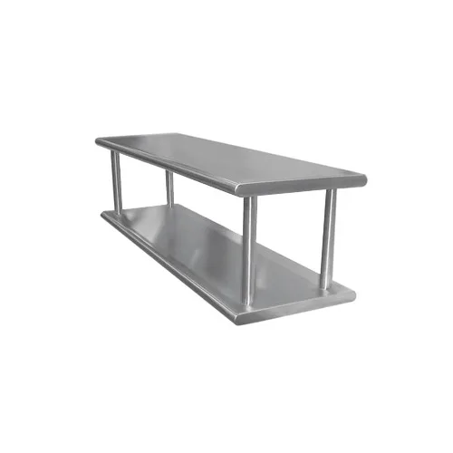Advance Tabco PA-24-132-2 Pass Thru Shelf With Overshelf - 132"W x 24"D