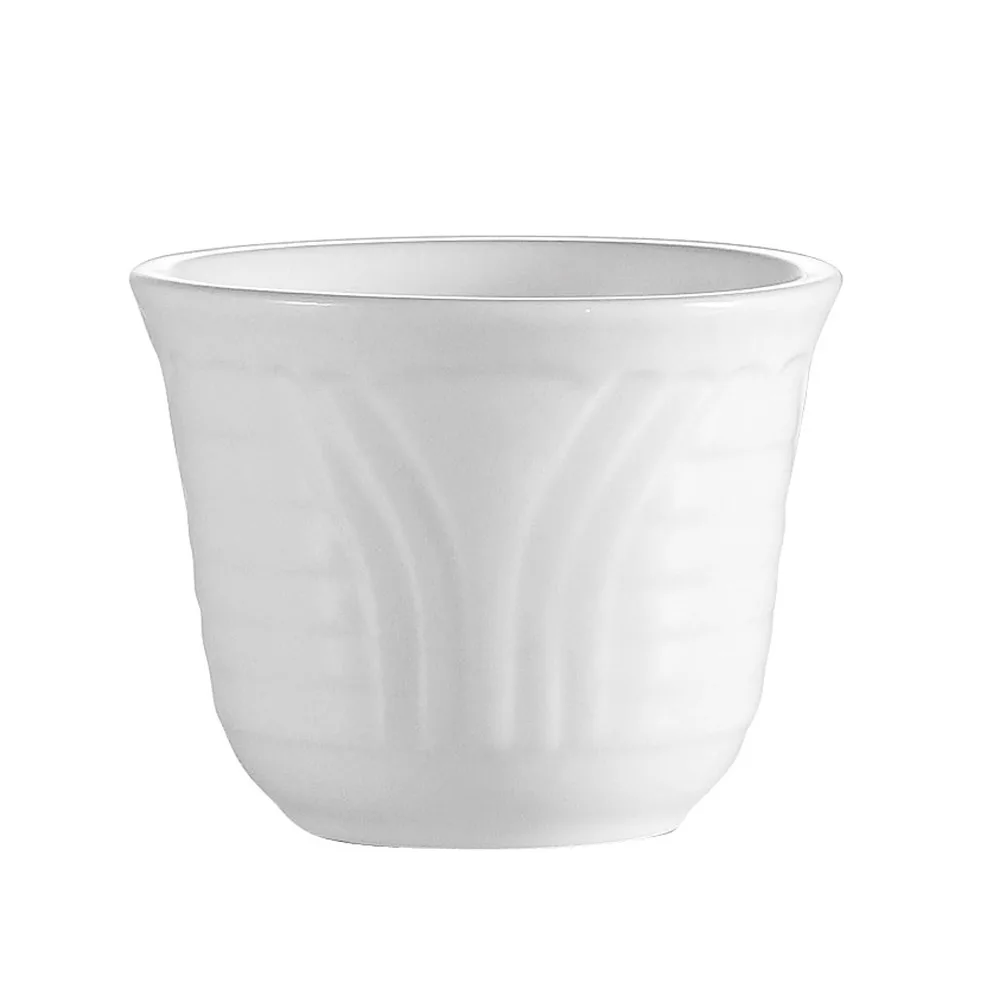 CAC China CRO-45 Chinese Tea Cup, 4.5 Oz 3" Dia x 2.5" H, White Porcelain, Microwave Safe - 1 Dozen