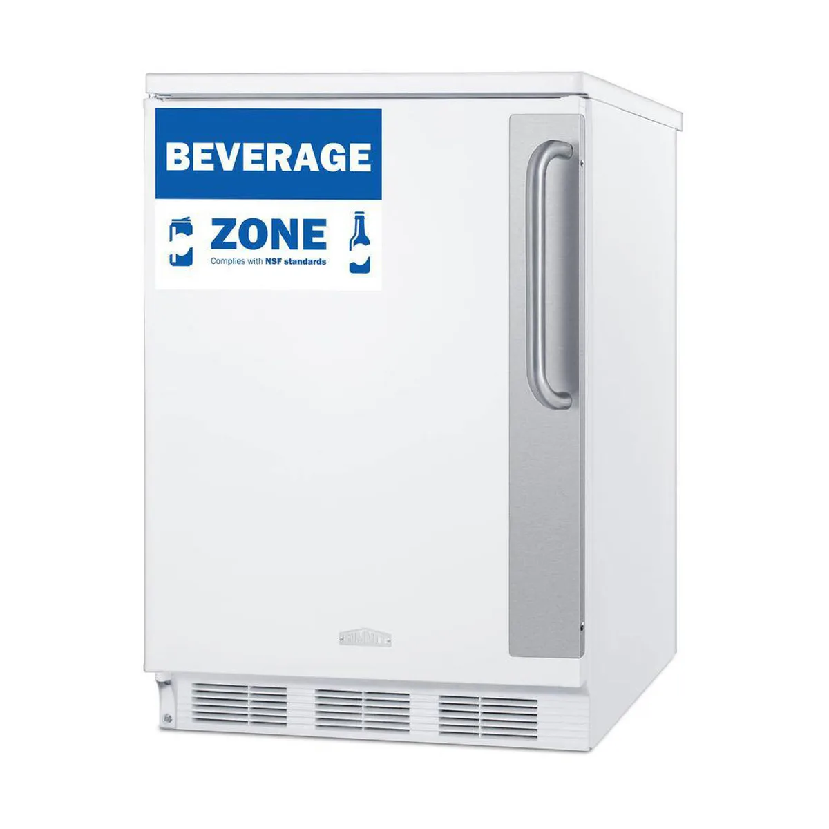 Summit FF6W7BZLHD One Section Reach-In Refrigerator in White, Left Hinged Door, 5.5 cu. ft.
