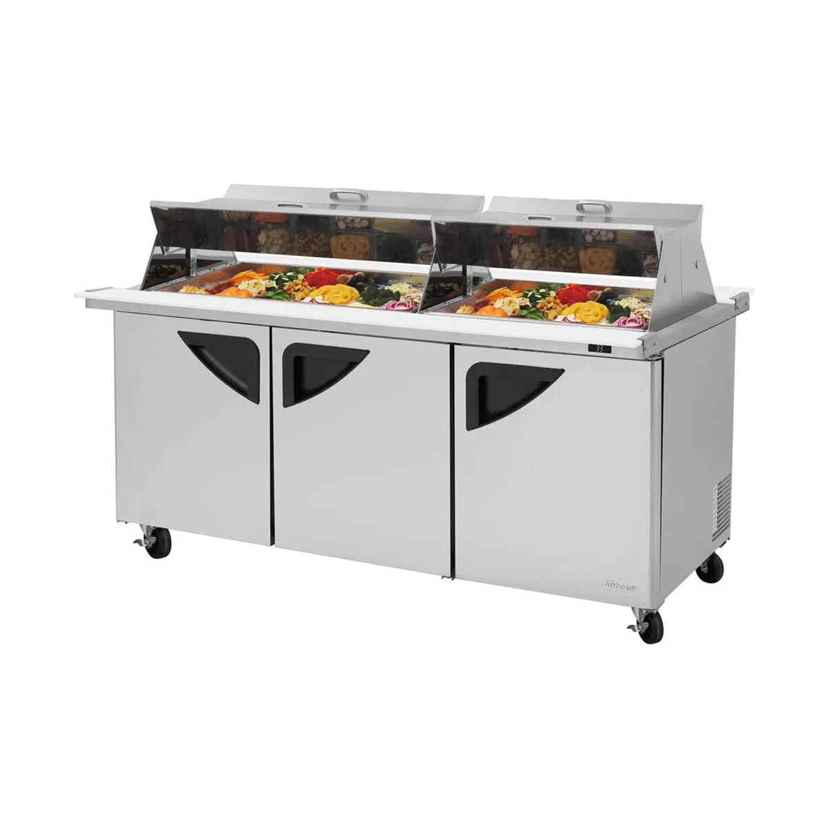 Turbo Air TST-72SD-30-N-DS 72" Mega Top Sandwich/Salad Prep Table w/ 3 Doors, 30 Pans