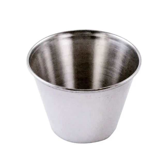 Omcan USA 80822 - Stainless Steel Sauce Cup, 2-1/2 Oz, Ramekin Design - Dozen