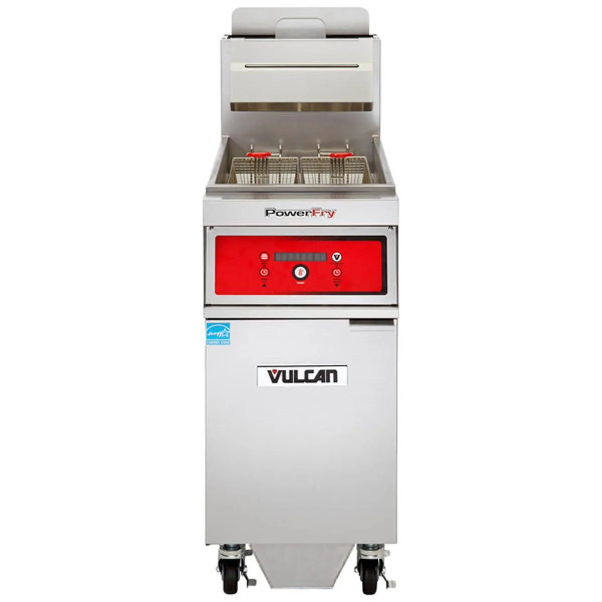 Vulcan 1VK45DF PowerFry5™ Full Pot Floor Model Gas Fryer w/ 50 lbs, Capacity, Built-In Filtration