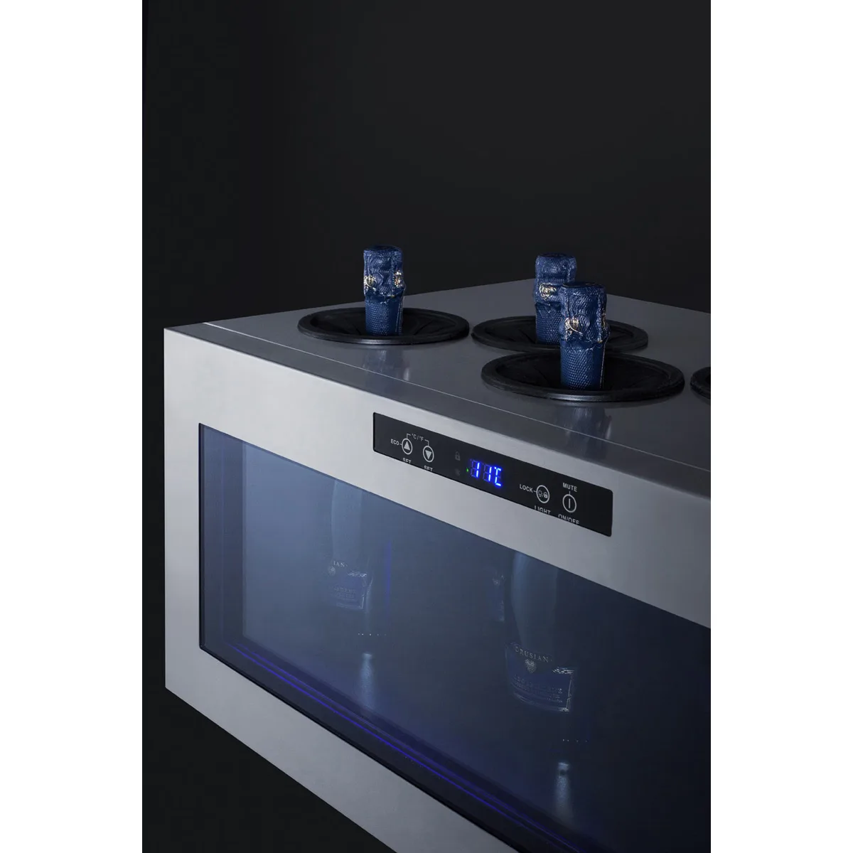 Summit STC6 36" Glass Door Countertop Wine Refrigerator, Single Temperature, 6 Bottles