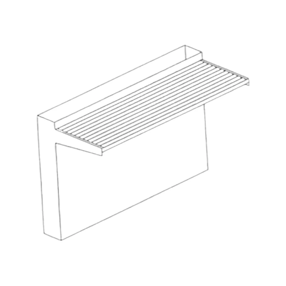 Garland US Range CCBR-48NSBR Cuisine Back Riser, Single-Deck, 24" High, 48" Wide