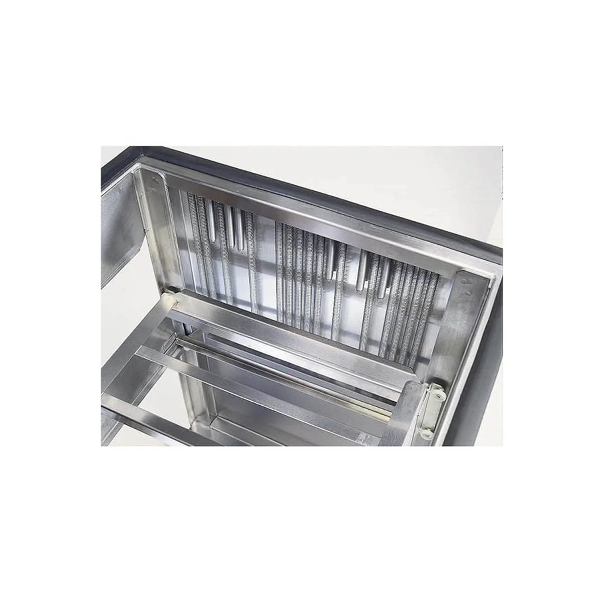 Lakeside 986 Stainless Steel Enclosed Mobile Tray Dispenser Cabinet w/ Flatware Rack
