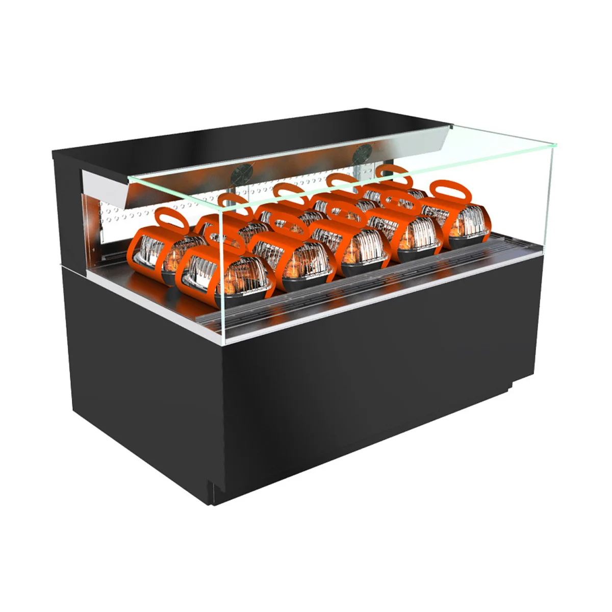 Structural Concepts NR4833HSSV Floor Model, Self -Service Stainless Steel Heated Deli Display Case, Convection Heat- Deck Only