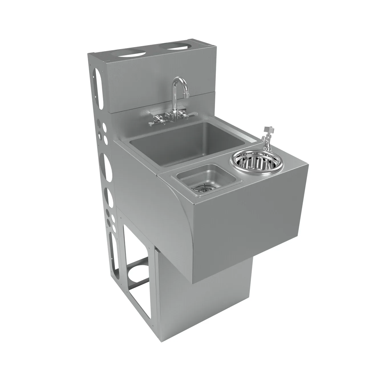 BK Resources UBDW-21-SSP18-P-G Underbar Sink Units, 1 Compartment without Drainboard