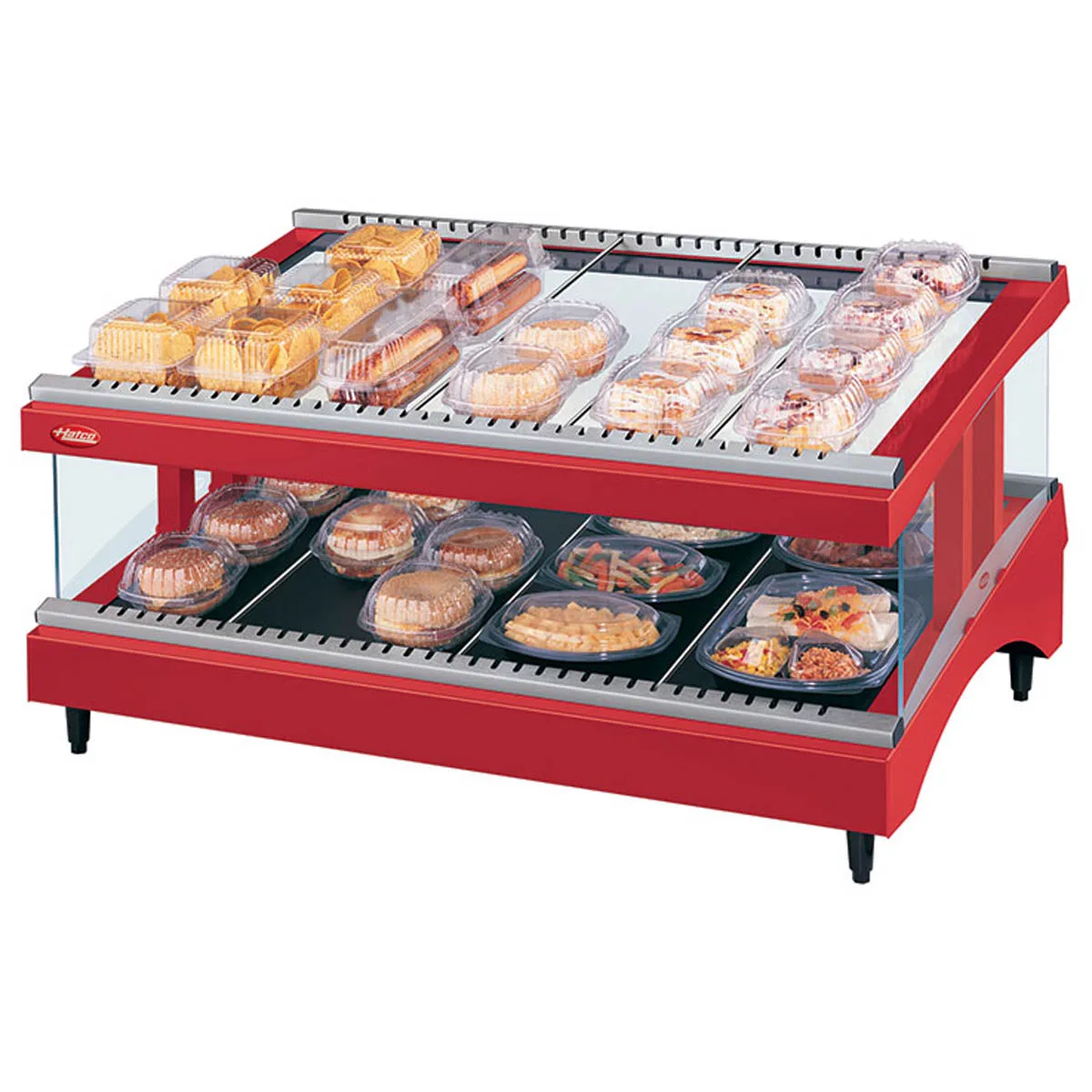 Hatco GR3SDS-27 Glo-Ray® Designer Slant Display Warmer, (10) Rods, Countertop
