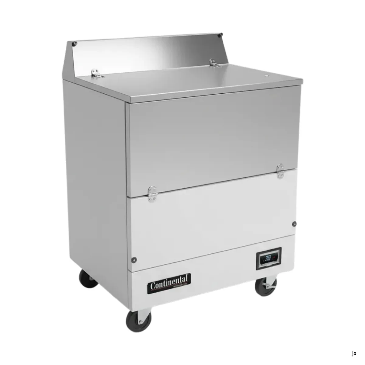 Continental Refrigerator MC3NS 34" Single Sided Milk Cooler, Forced Air, 8 Crates Capacity