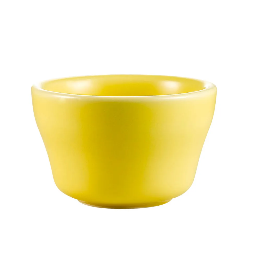 CAC China LV-4-Y - 7 oz Las Vegas Bowl 4" Dia x 2.5" H Stoneware Yellow Dishwasher Safe - 1 Dozen