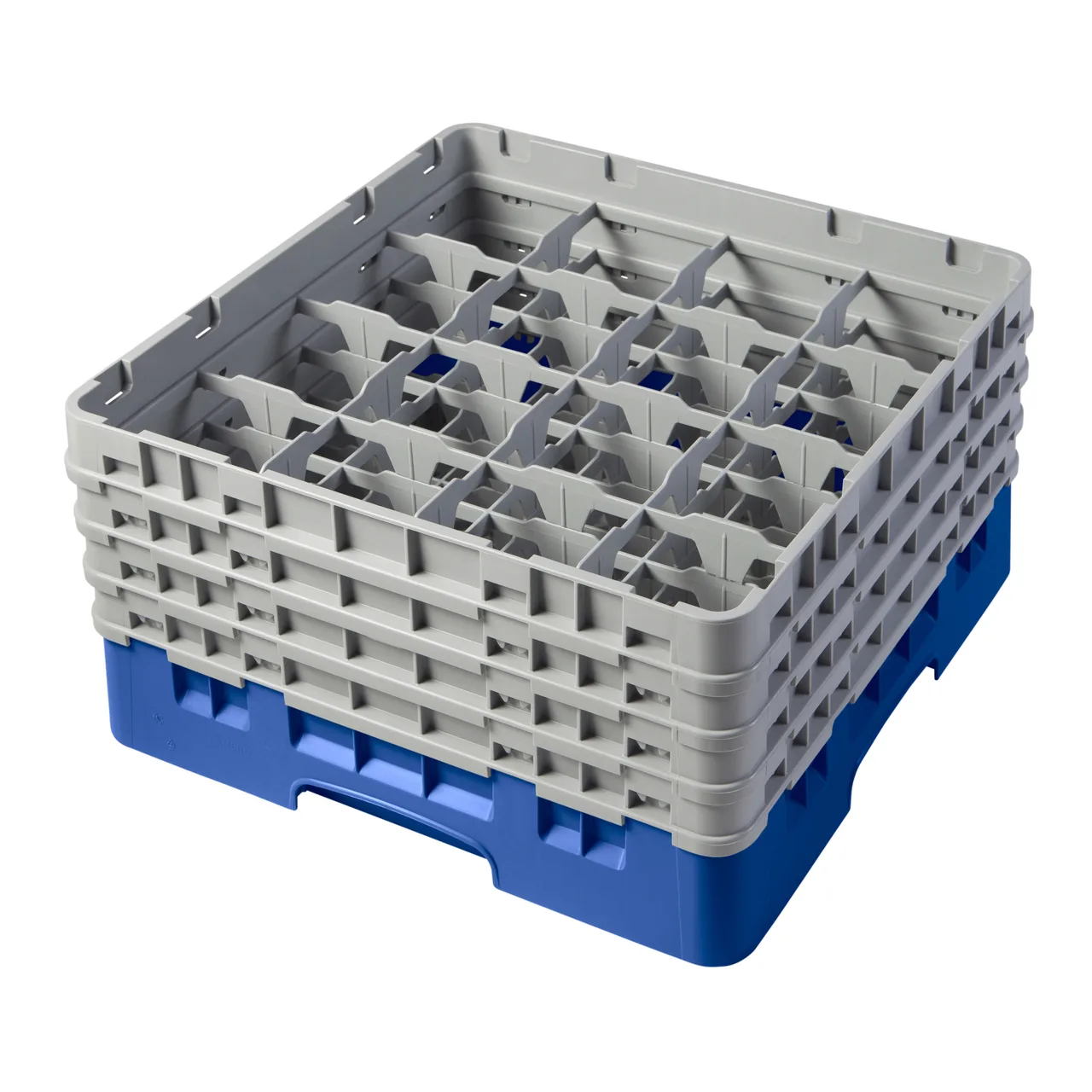 Cambro 16S800168 Camrack Glass Rack, Full Size, Blue, 19-3/4 x 19-3/4, 16 Compartments