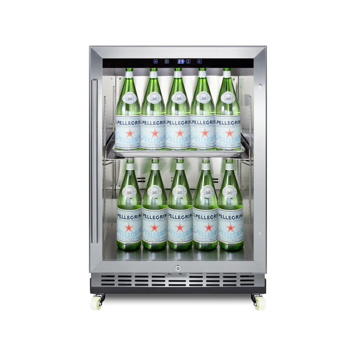 Summit SCR611GLOSRI 24" Outdoor Glass Door Undercounter Refrigerator in Stainless Steel, 5 cu. ft.