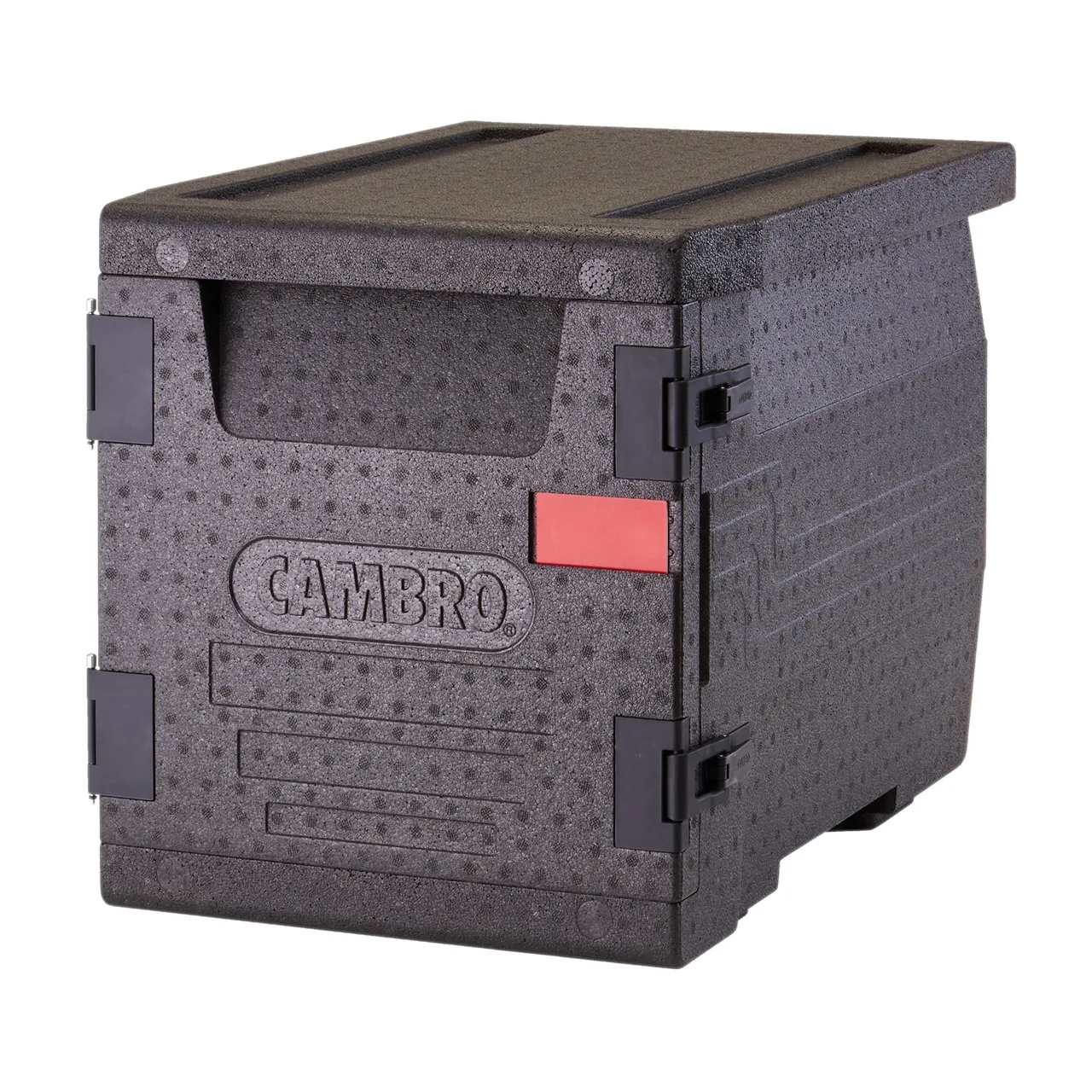 Cambro EPP300110 Cam GoBox® Black Front Loading Insulated Food Pan Carrier w/ 3 Pan Capacity