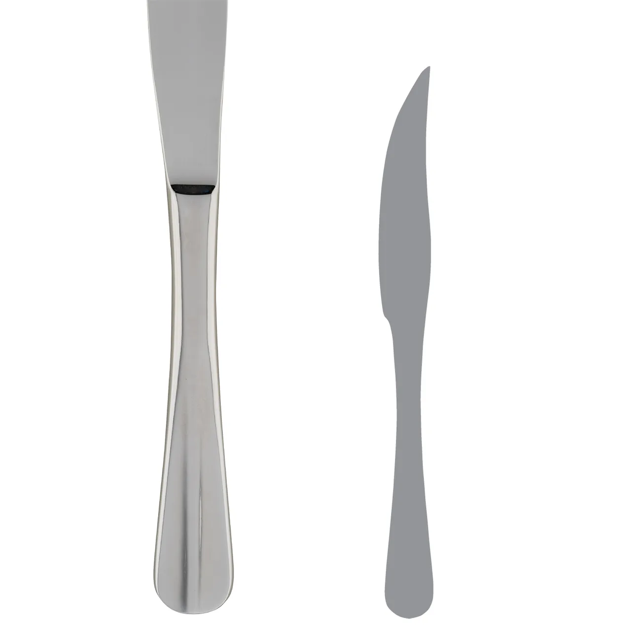 Steelite 5300S056 - Forged 8-3/4" Steak Knife, Stainless Handle, 13/0 Blade, 8-9" Len - 1 Dozen