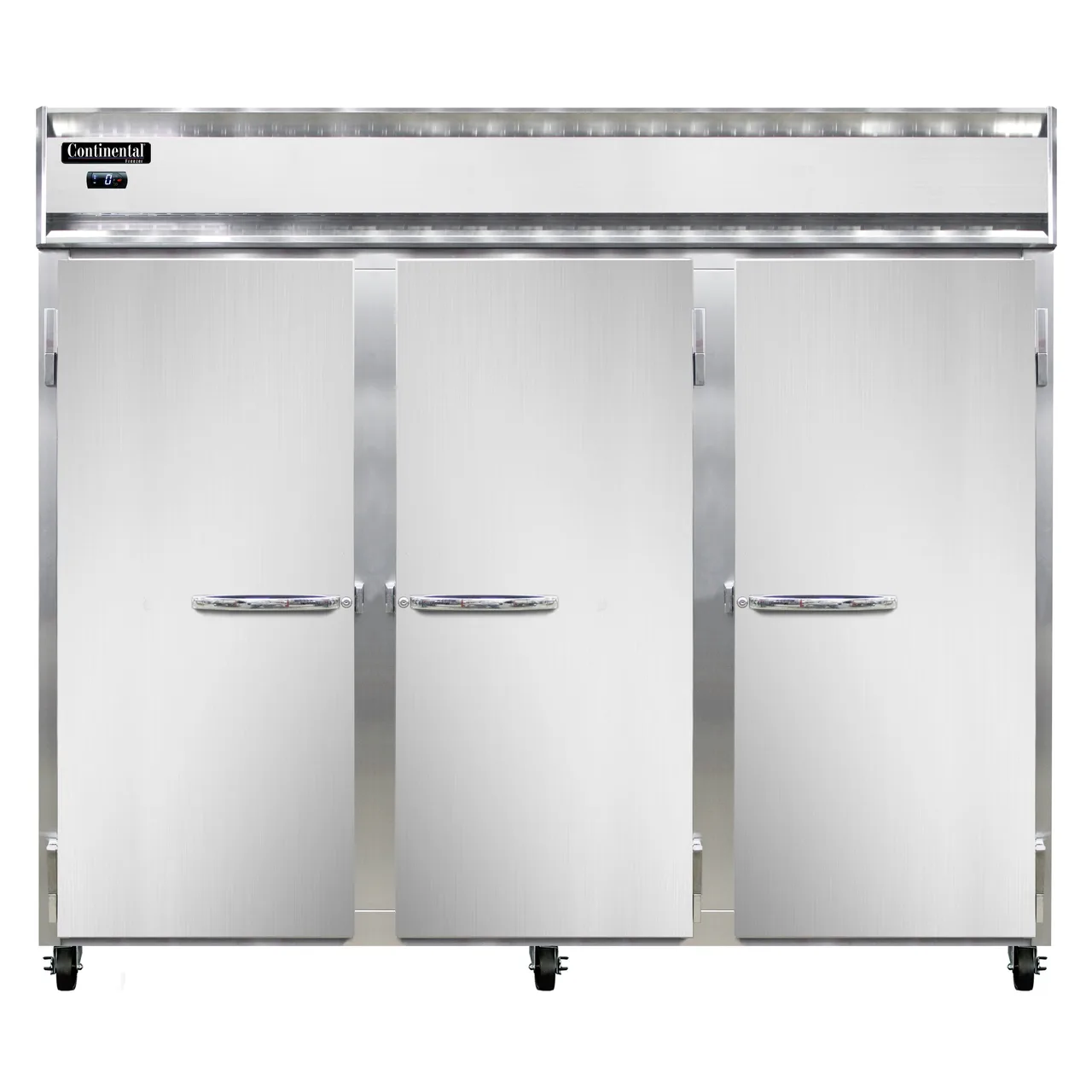 Continental Refrigerator 3FEN 85" 3-Solid Door Reach-In Freezer, Top Mounted, 73 cu. ft.