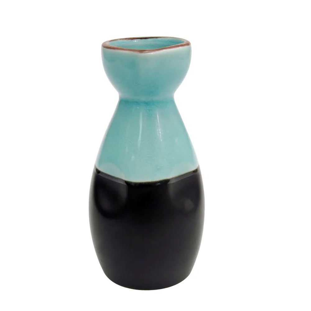 CAC China 666-WP-BLU Sake Pot, 6 oz., 1-3/4" dia. x 5-1/4" H, Stoneware, Lake Blue Glaze - 1 Dozen