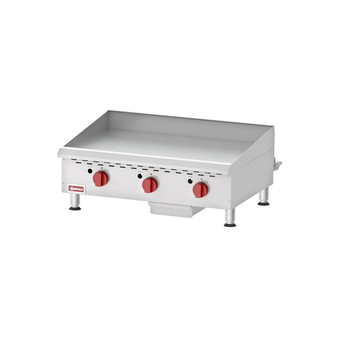 Omcan USA 43018 36" Countertop Thermostatic Gas Griddle, 3/4" Steel Plate, 90.000 BTU