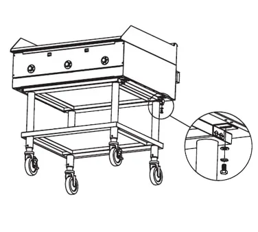 Southbend HDCS-72 Countertop Cooking Equipment Stand w/ Open Base with Undershelf, Legs
