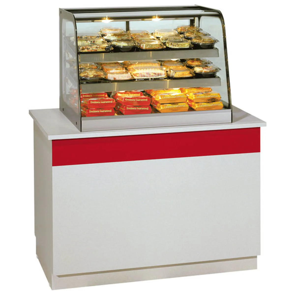 Federal Industries CH3628 35" 2-Glass Door Countertop Food Display, 2 Heated Shelves, Top Light