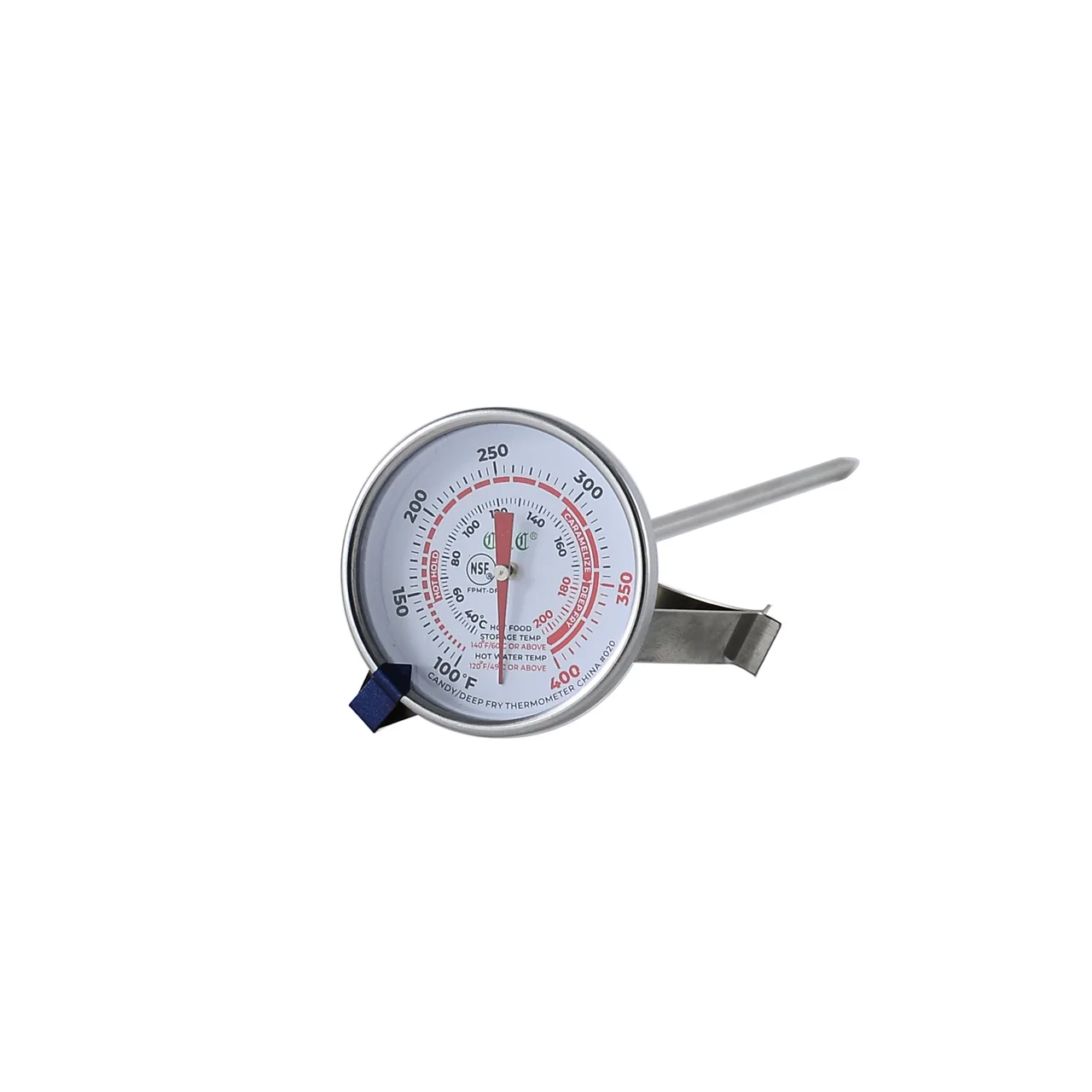 CAC China FPMT-DF12 Equil Thermo Deep Fry/Candy Thermometer, 2" Dial, 5" Probe, 100-400°F, NSF