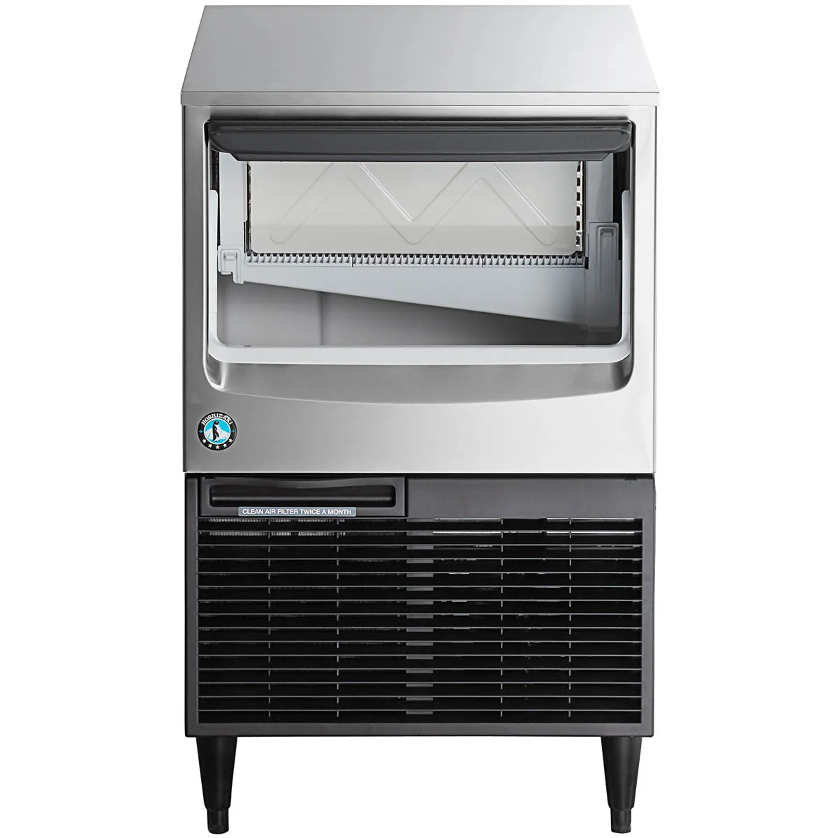 Hoshizaki KM-161BWJ 24" Water Cooled Crescent 153 lb Undercounter Ice Machine with 78 lb Bin, ADA