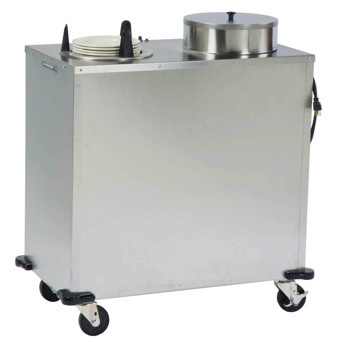 Lakeside E6207 Mobile Enclosed 2-Stack Dish Dispenser w/ 7.25" Dish Size, Heated