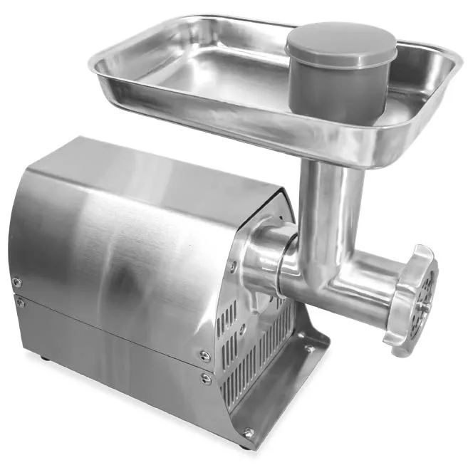Omcan USA 47777 Countertop Electric Meat Grinder, #8 Hub, 2/5 HP, 240-260 lbs/hr, Stainless Steel Plates, 120V/60Hz, 15A