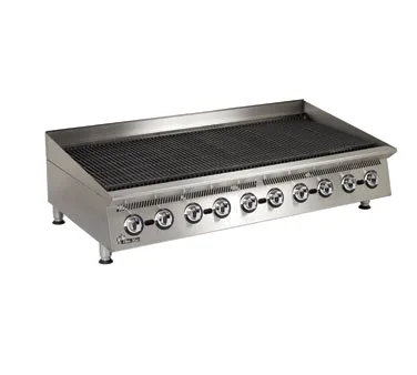 Star 8060CBB 60" Countertop Gas Lava Rock Charbroiler w/ (10) Burners, 200.000 BTU