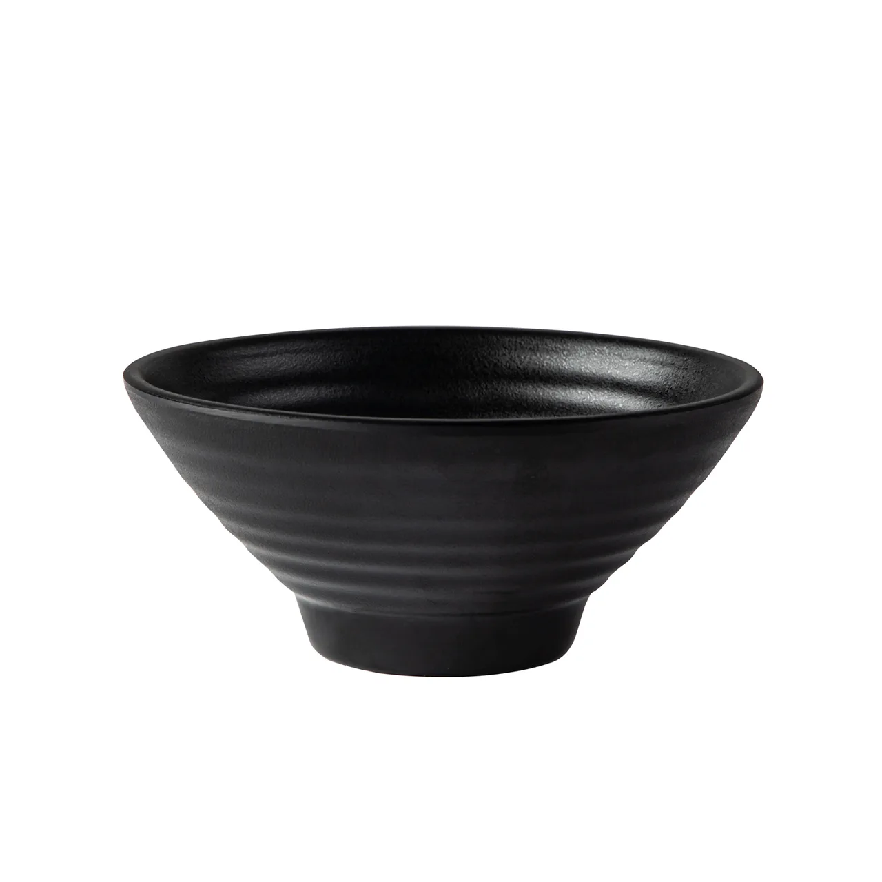 CAC China XCTN-B105 7.5oz Matte Black Round China Bowl, 4-3/4" Dia, 2-1/8" H - Dozen