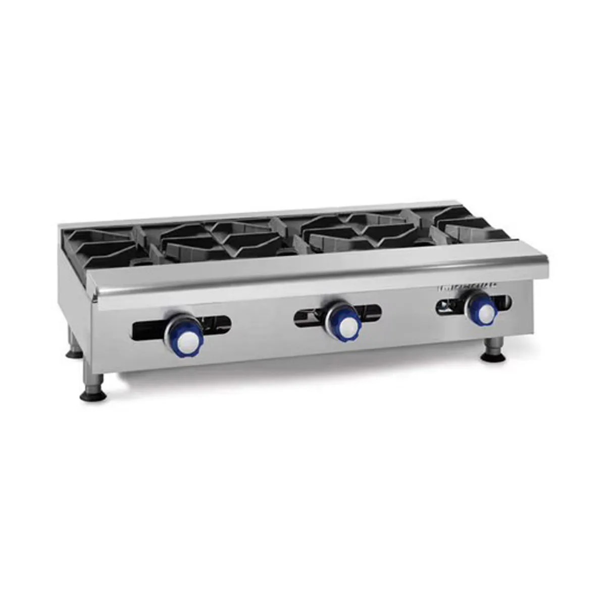 Imperial IHPA-3-36 36" Countertop Gas Hotplate with (3) Burners, Manual Controls, 96.000 BTU