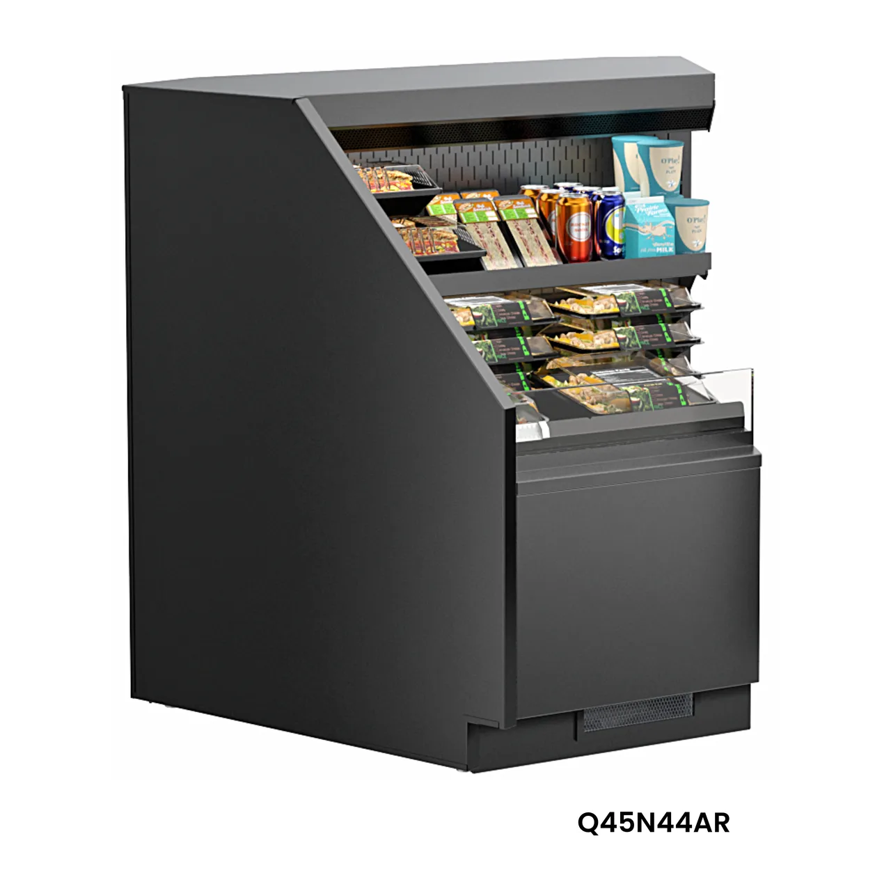 Structural Concepts Q45N44AR - 44-3/4"W x 32-3/4"D x 42-3/4"H Open Air Merchandiser, Black Finish