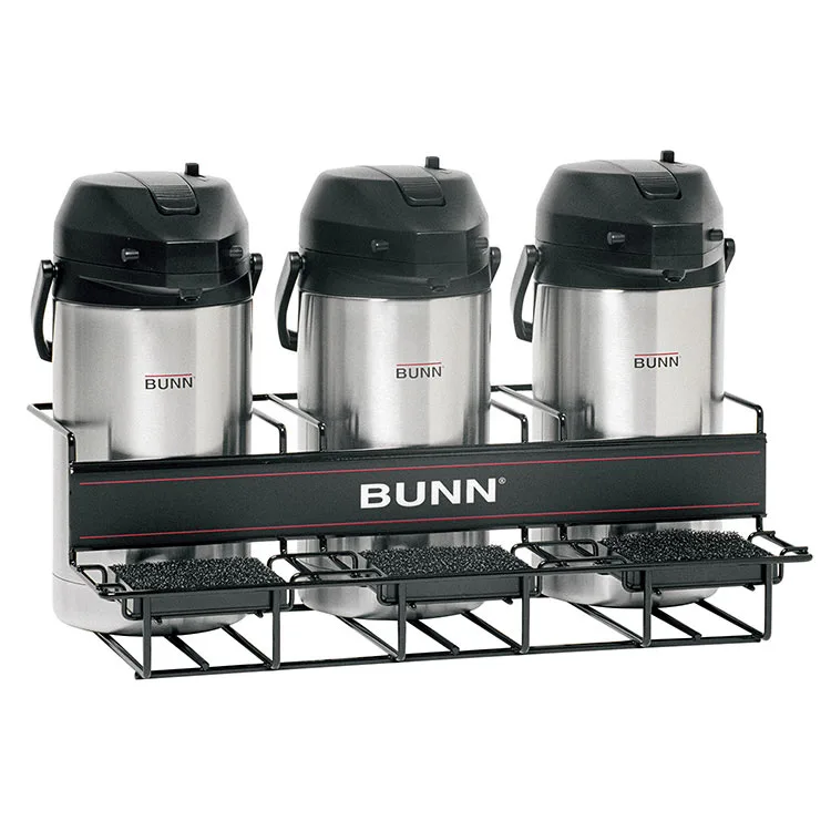 BUNN 35728.0002 UNIV-3 APR Universal Airpot Rack – Holds 3 Airpots, 3 Lower Racks, Carbon‑Steel Wire