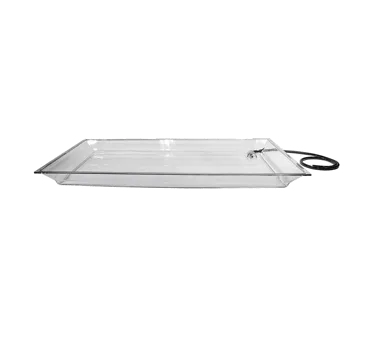 Cal-Mil IP252 Clear Acrylic Ice Pan, 48" W x 24" D x 4" H, Chip-Res, Drain/Hose, 500 lb Capacity