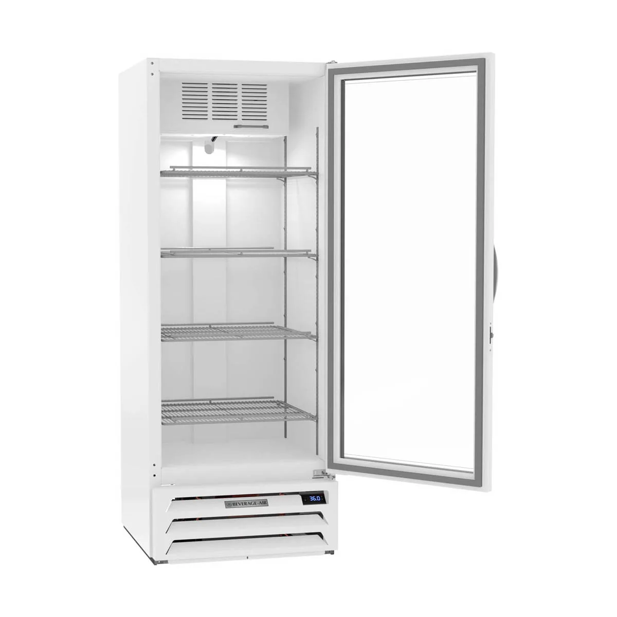 Beverage Air MMR12HC-1-W 24" One Glass Door Merchandiser Refrigerator in White, 12 cu. ft. 