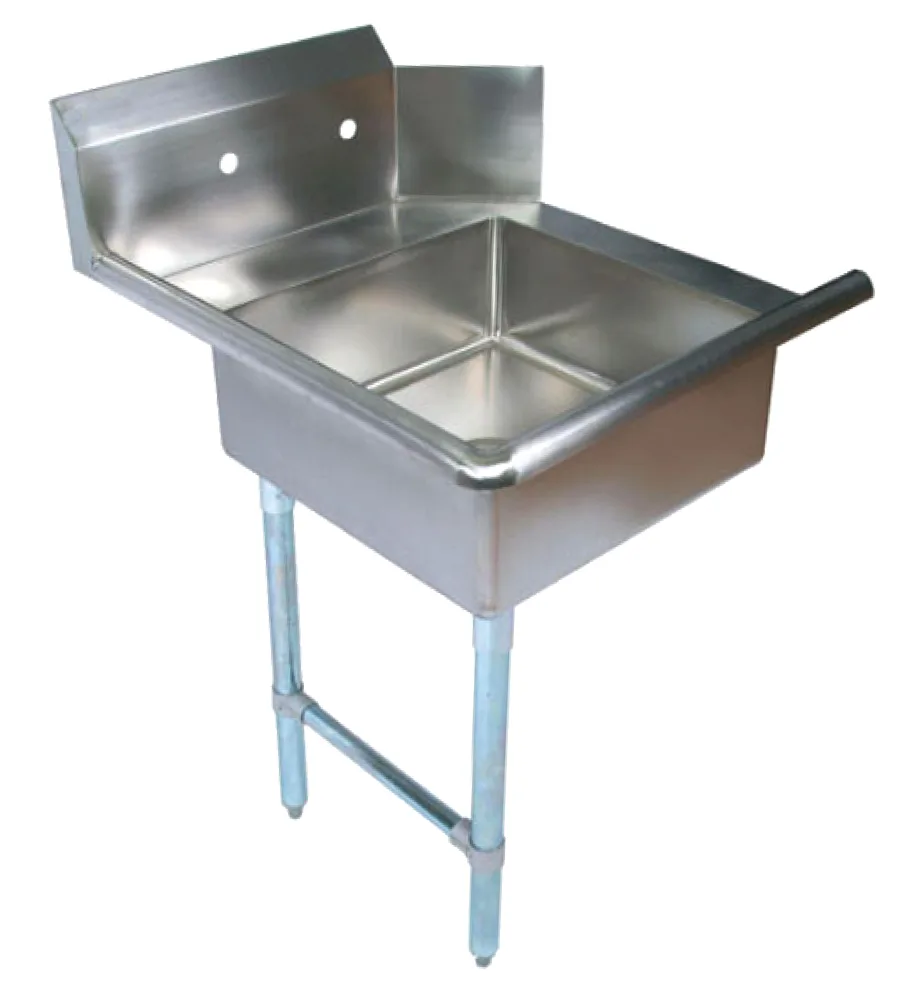 Omcan USA 28480 26" Stainless Steel Soiled Dishtable with Sink – 10” Splash Height / Left‑to‑Right