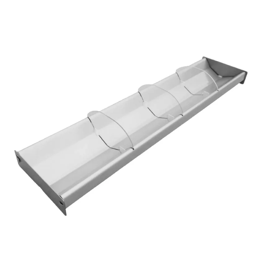 Omcan USA 44111 Rect Tray, 28-1/2" W x 6-3/4" D x 2" H, 3 6"x2" Dividers, 18‑Gauge Stainless Steel
