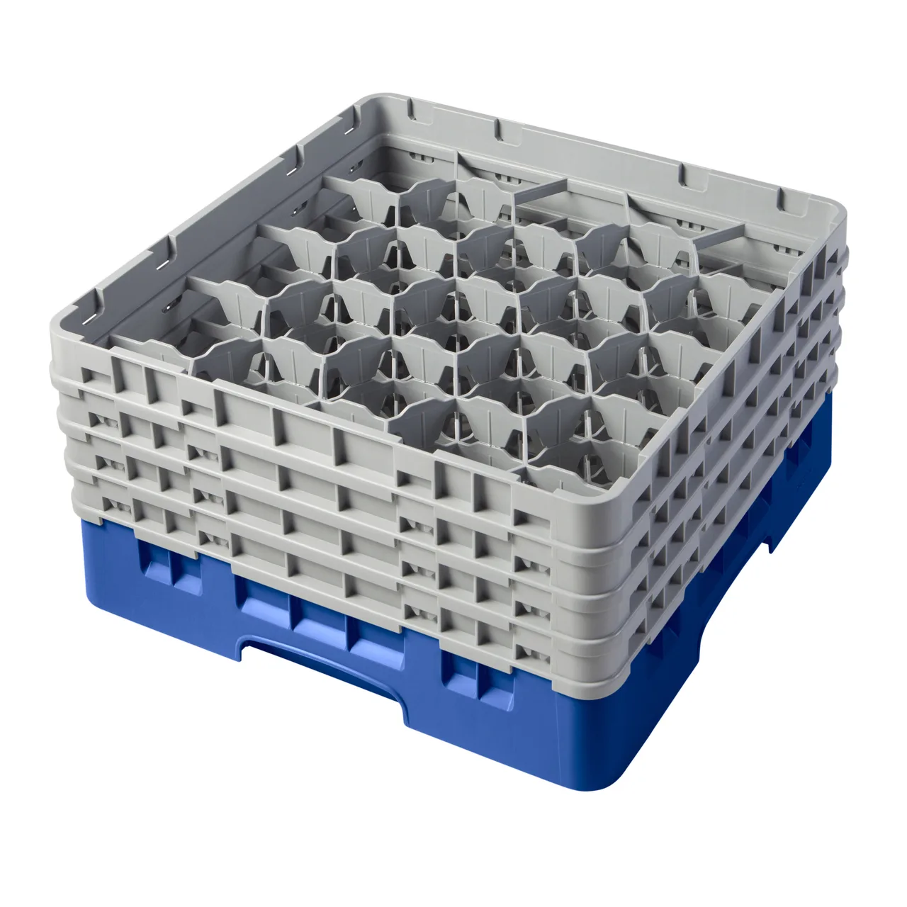 Cambro 20S800168 Camrack Glass Rack, Full Size, 19-3/4 x 19-3/4, 20 Compartments, Blue, HACCP