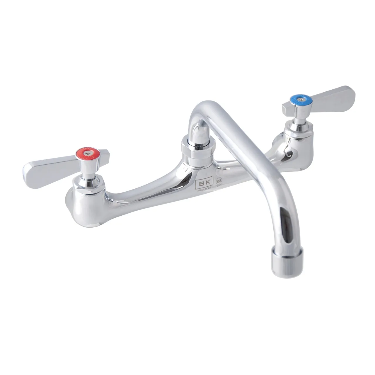 BK Resources BKF-8W-10-G Workforce™ 8" Oc Splash-Mounted Faucet / 10" Swing Spout