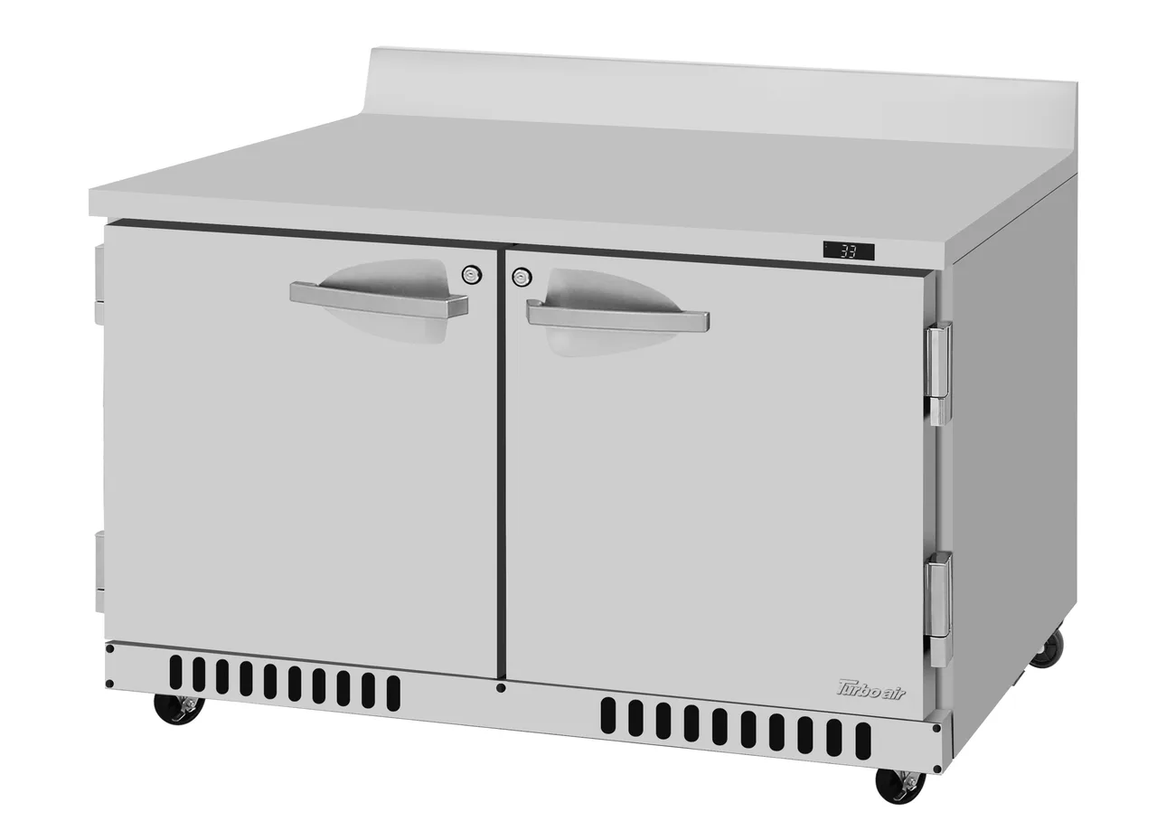 Turbo Air PWR-48-FB-N 48" Two Section WorkTop Refrigerator, 9.8 cu. ft.