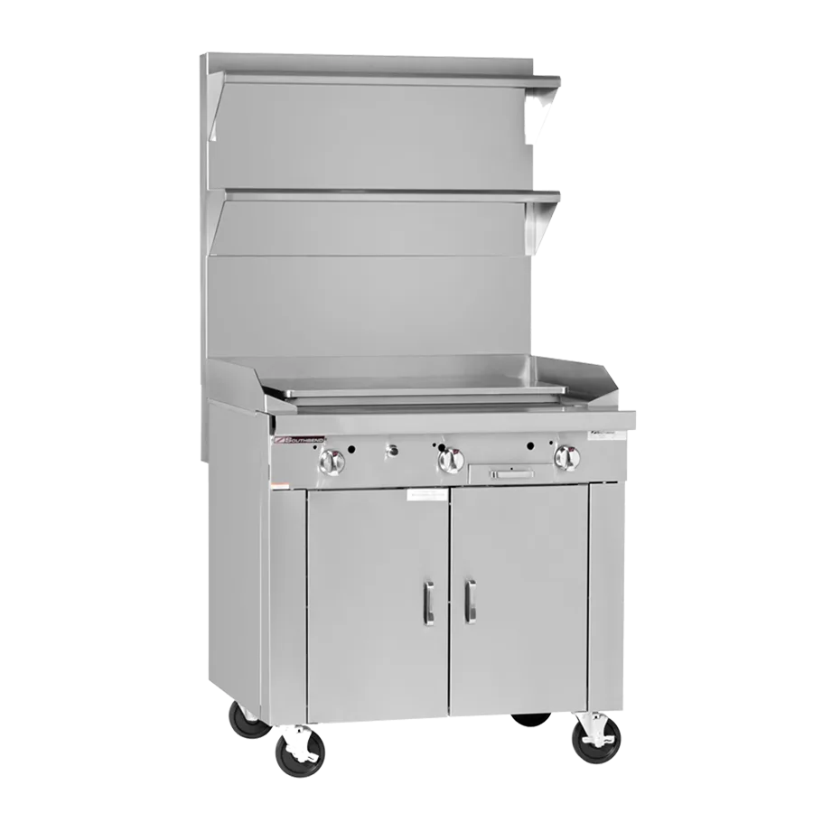 Southbend P48D-PPPP 48" Gas Heavy Duty Range w/ (1) Plancha Griddle, (1) Standard Oven, (1) Cabinet Base