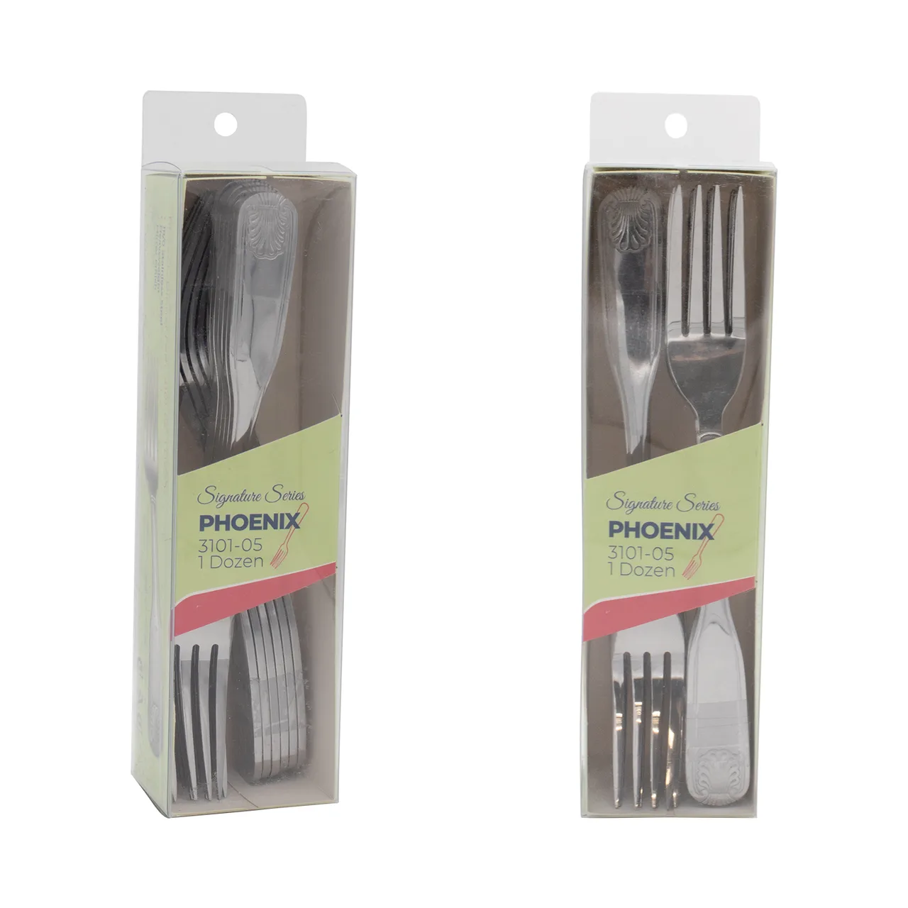 CAC China 3101-05 Phoenix CPK Dinner Fork, 7"-8" Length, Weight, 18/0 Stainless Steel - 1 Dozen