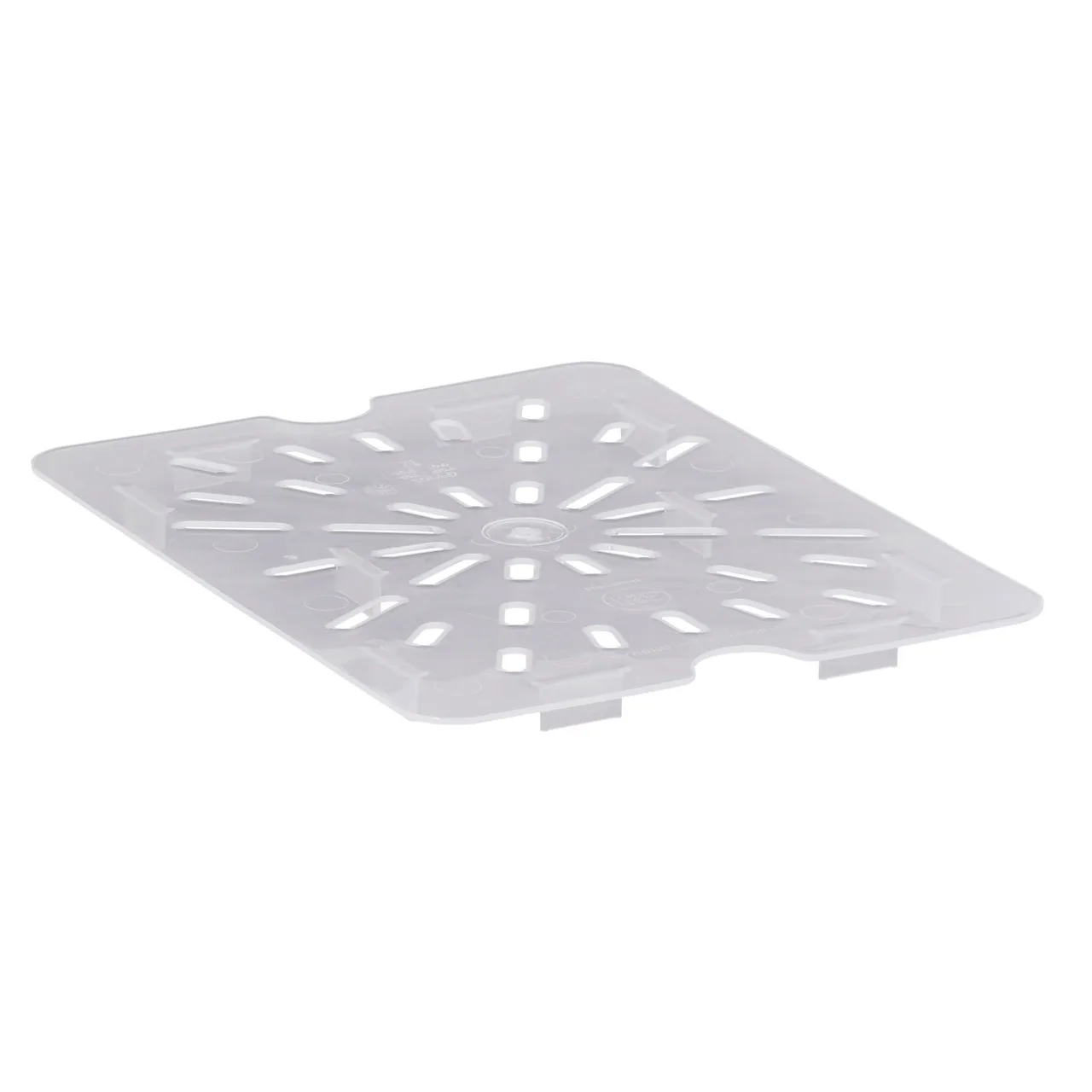 Cambro 20PPD190 Drain Shelf 1/2 Size Translucent Polypropylene Fits 24 & 26PP Pans NSF