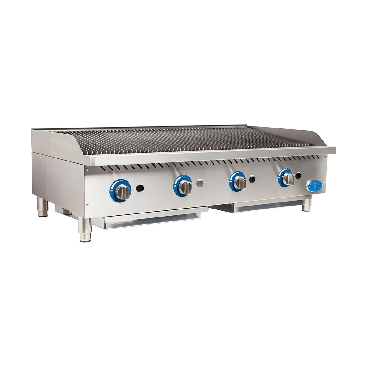 Globe GCB48G-RK 48" Countertop Gas Charbroiler w/ Cast Iron Radiant, (4) Burners, 160.000 BTU