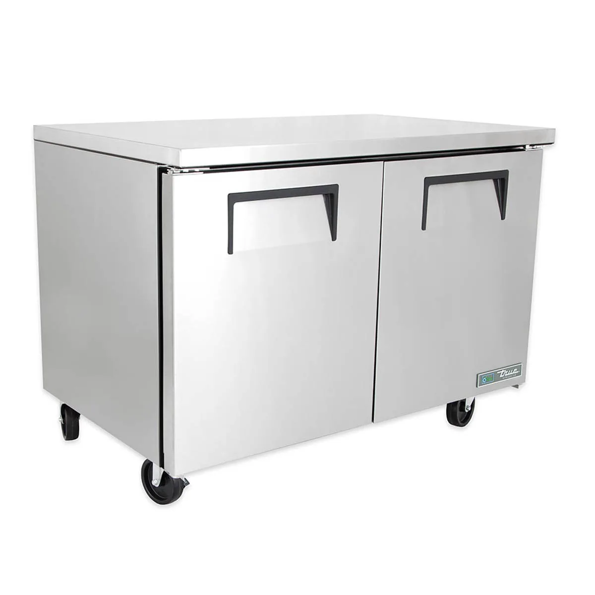 True TUC-48-HC 48" 2-Section Undercounter Refrigerator w/ 2 Solid Doors