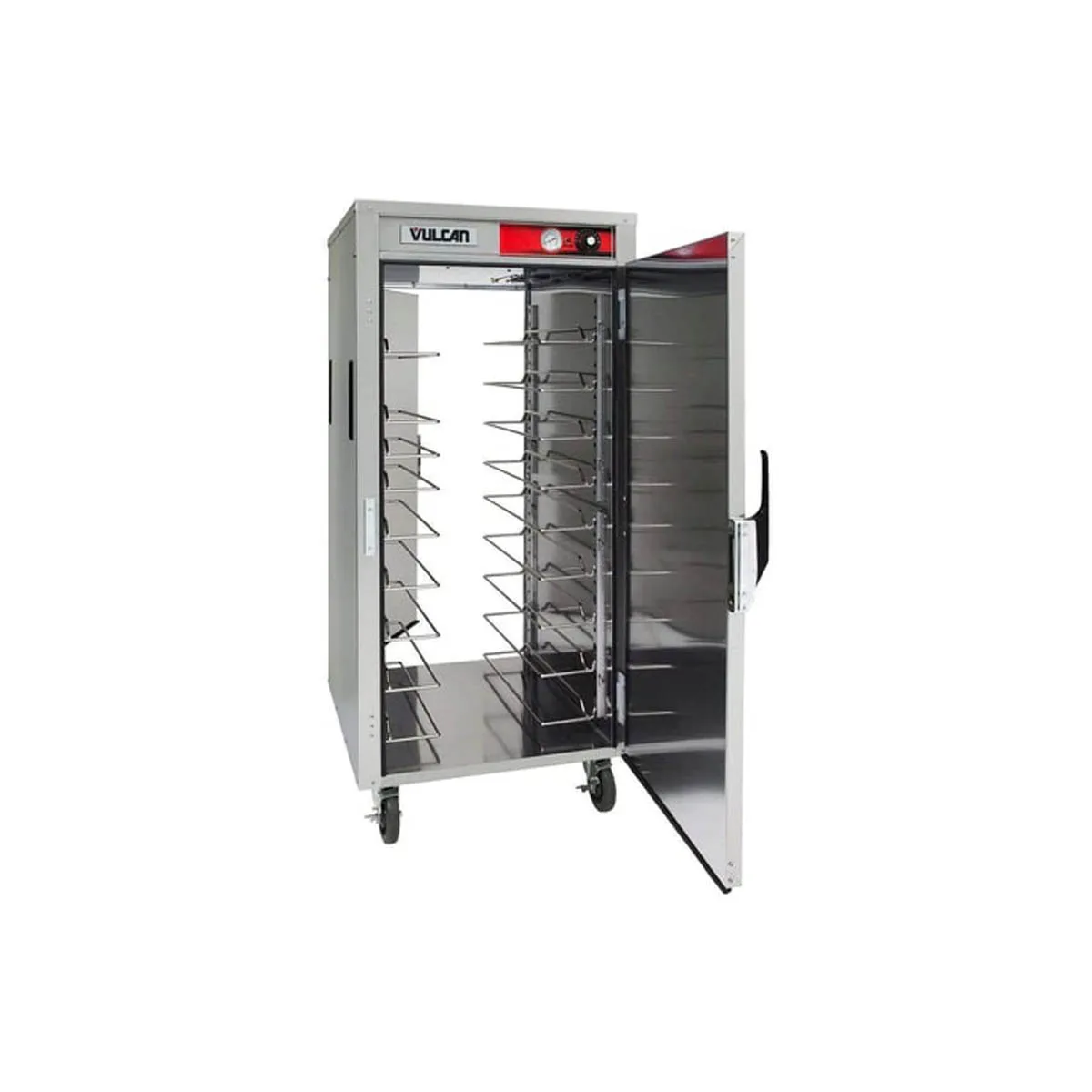 Vulcan VPT13 Heated Holding Cabinet, 13 Pan Capacity, Stainless Steel, Mobile, Pass-Thru, 1.5" Slide Spacing