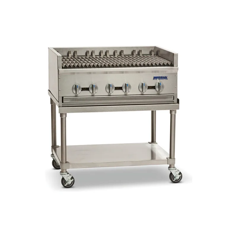 Imperial PSB48 48" Pro Series Countertop Gas Radiant Charbroiler w/ (8) Burners, 176.000 BTU
