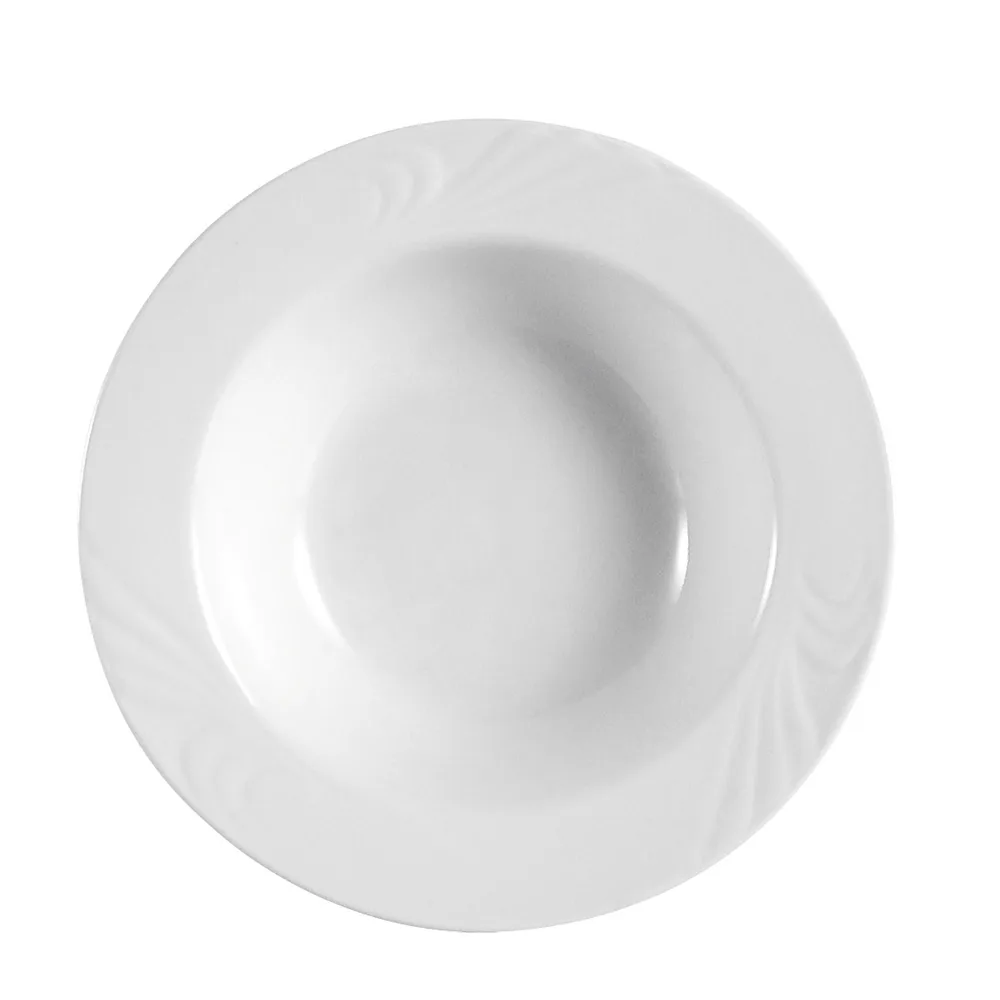 CAC China RSV-11 Roosevelt Fruit Dish, 5.5 oz., 5-1/4" dia. x 1-1/4" H, Round Porcelain White-1 Dozen